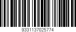 Código de barras (EAN, GTIN, SKU, ISBN): '9331137025774'