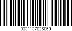 Código de barras (EAN, GTIN, SKU, ISBN): '9331137026863'