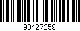 Código de barras (EAN, GTIN, SKU, ISBN): '93427259'