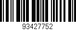 Código de barras (EAN, GTIN, SKU, ISBN): '93427752'