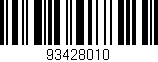 Código de barras (EAN, GTIN, SKU, ISBN): '93428010'