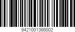 Código de barras (EAN, GTIN, SKU, ISBN): '9421001388002'