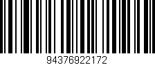 Código de barras (EAN, GTIN, SKU, ISBN): '94376922172'