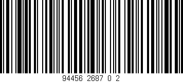 Código de barras (EAN, GTIN, SKU, ISBN): '94456_2687_0_2'