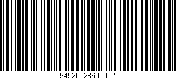 Código de barras (EAN, GTIN, SKU, ISBN): '94526_2860_0_2'