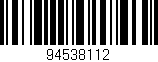Código de barras (EAN, GTIN, SKU, ISBN): '94538112'