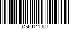 Código de barras (EAN, GTIN, SKU, ISBN): '94580111000'