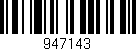 Código de barras (EAN, GTIN, SKU, ISBN): '947143'