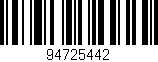 Código de barras (EAN, GTIN, SKU, ISBN): '94725442'