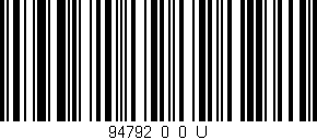 Código de barras (EAN, GTIN, SKU, ISBN): '94792_0_0_U'