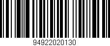 Código de barras (EAN, GTIN, SKU, ISBN): '94922020130'