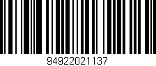 Código de barras (EAN, GTIN, SKU, ISBN): '94922021137'
