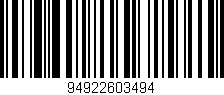 Código de barras (EAN, GTIN, SKU, ISBN): '94922603494'