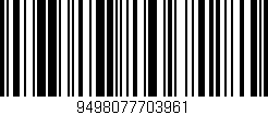 Código de barras (EAN, GTIN, SKU, ISBN): '9498077703961'