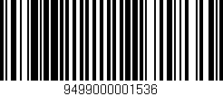 Código de barras (EAN, GTIN, SKU, ISBN): '9499000001536'