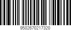 Código de barras (EAN, GTIN, SKU, ISBN): '9502670217320'