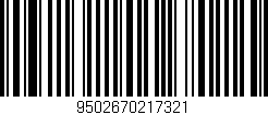 Código de barras (EAN, GTIN, SKU, ISBN): '9502670217321'