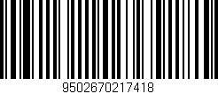 Código de barras (EAN, GTIN, SKU, ISBN): '9502670217418'