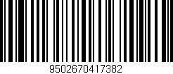 Código de barras (EAN, GTIN, SKU, ISBN): '9502670417382'