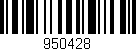 Código de barras (EAN, GTIN, SKU, ISBN): '950428'