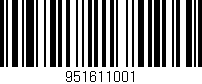 Código de barras (EAN, GTIN, SKU, ISBN): '951611001'