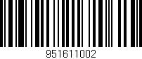 Código de barras (EAN, GTIN, SKU, ISBN): '951611002'