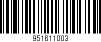 Código de barras (EAN, GTIN, SKU, ISBN): '951611003'