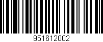 Código de barras (EAN, GTIN, SKU, ISBN): '951612002'