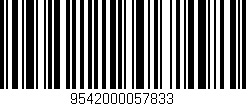 Código de barras (EAN, GTIN, SKU, ISBN): '9542000057833'