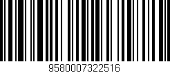 Código de barras (EAN, GTIN, SKU, ISBN): '9580007322516'