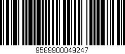 Código de barras (EAN, GTIN, SKU, ISBN): '9589900049247'