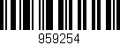 Código de barras (EAN, GTIN, SKU, ISBN): '959254'