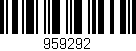 Código de barras (EAN, GTIN, SKU, ISBN): '959292'