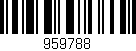 Código de barras (EAN, GTIN, SKU, ISBN): '959788'
