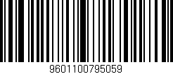Código de barras (EAN, GTIN, SKU, ISBN): '9601100795059'