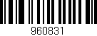 Código de barras (EAN, GTIN, SKU, ISBN): '960831'