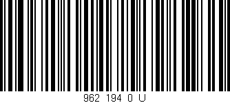 Código de barras (EAN, GTIN, SKU, ISBN): '962_194_0_U'