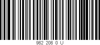Código de barras (EAN, GTIN, SKU, ISBN): '962_206_0_U'