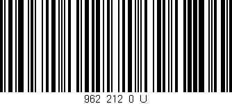 Código de barras (EAN, GTIN, SKU, ISBN): '962_212_0_U'