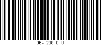 Código de barras (EAN, GTIN, SKU, ISBN): '964_238_0_U'