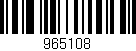 Código de barras (EAN, GTIN, SKU, ISBN): '965108'