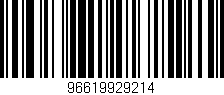 Código de barras (EAN, GTIN, SKU, ISBN): '96619929214'