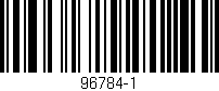 Código de barras (EAN, GTIN, SKU, ISBN): '96784-1'