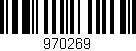 Código de barras (EAN, GTIN, SKU, ISBN): '970269'