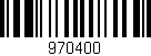 Código de barras (EAN, GTIN, SKU, ISBN): '970400'
