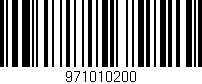 Código de barras (EAN, GTIN, SKU, ISBN): '971010200'