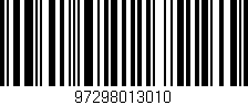 Código de barras (EAN, GTIN, SKU, ISBN): '97298013010'
