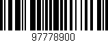 Código de barras (EAN, GTIN, SKU, ISBN): '97778900'