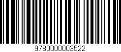 Código de barras (EAN, GTIN, SKU, ISBN): '9780000003522'