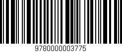 Código de barras (EAN, GTIN, SKU, ISBN): '9780000003775'